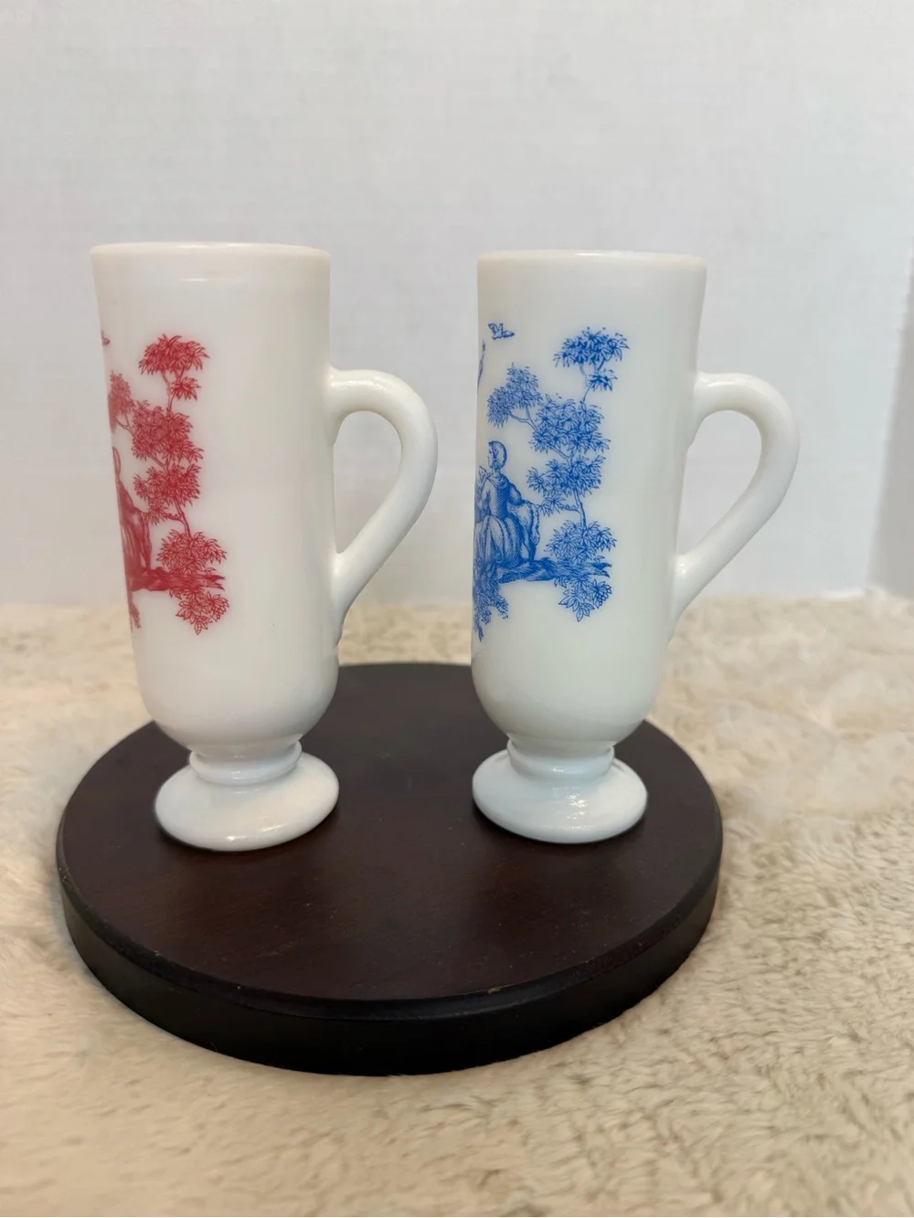 2~Vintage Avon milk glass demitasse cups